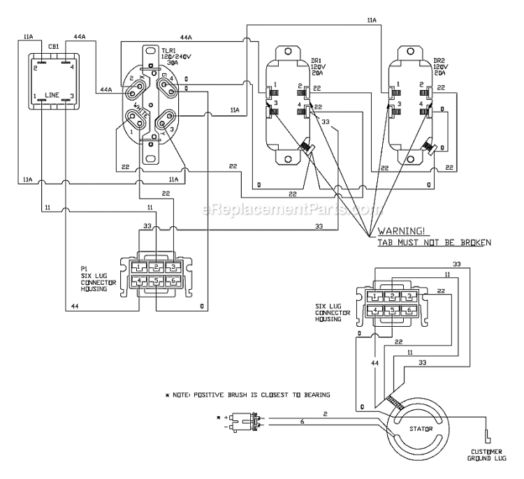 Page F Diagram and Parts List for 030468  Briggs and Stratton Generator